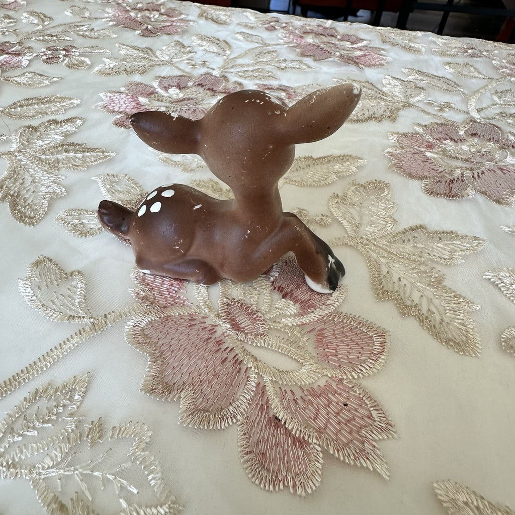 Vintage Ceramic Nara Style Fawn Figurine, Made in Japan, MCM Kitsch Deer