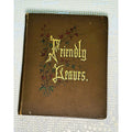 Antique 1897 Friendly Leaves Book Brown Cloth Gilt Cover Victorian Decor