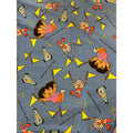 Nickelodeon Dora the Explorer Printed Cotton Fabric Blue 45" By the yard