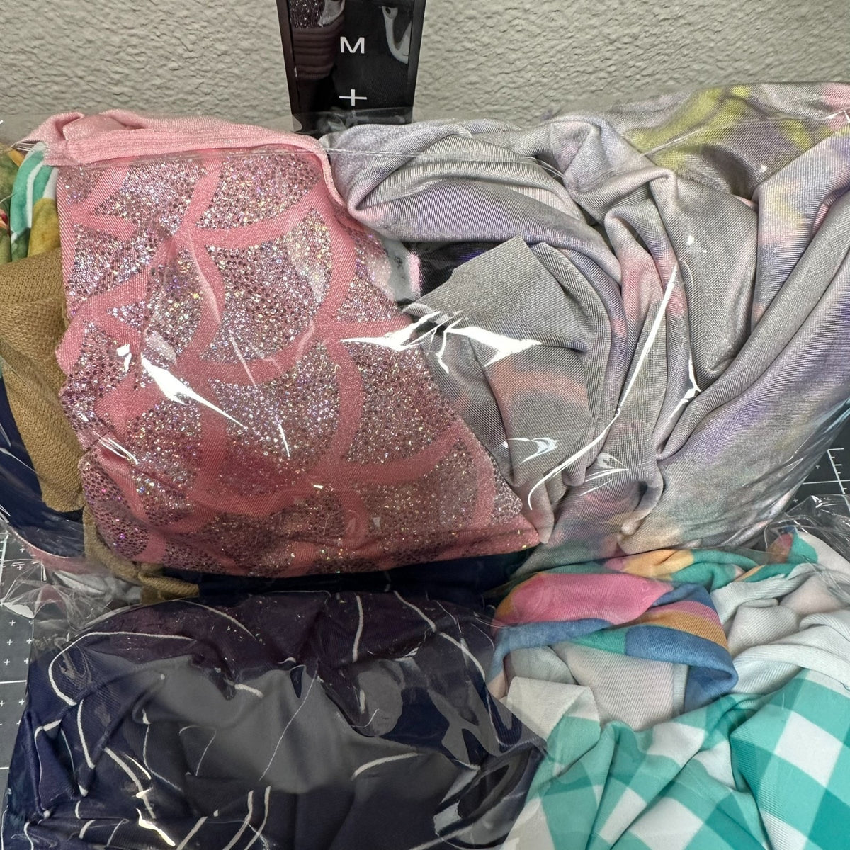 Huge Swimwear & Bathing Suit Stretch Nylon Fabric Lot – 7+ Yards + 8 lbs Scraps