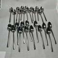 Amefa 18/10 Stainless Steel Teaspoons Lot of 26 Modern Flatware Mirror Finish