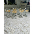 Vintage Libbey Champagne / Sherbet Glasses, Gold Leaves /foliage Set of 6