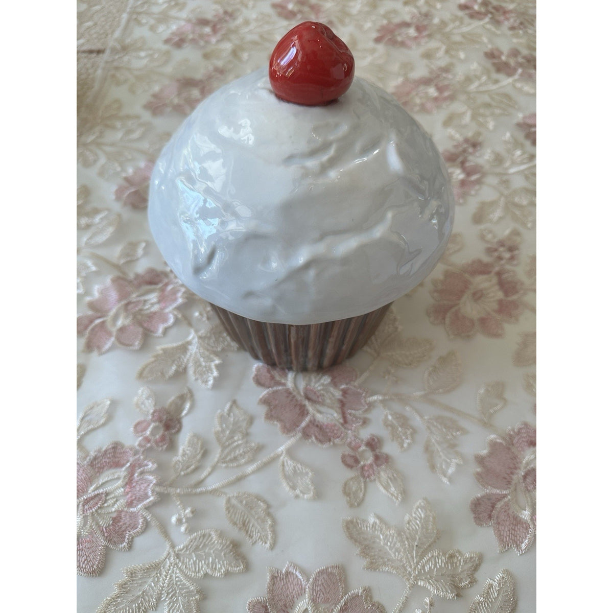 Vintage Cupcake Cookie Jar 9"H USA J54 "BL" Mark
