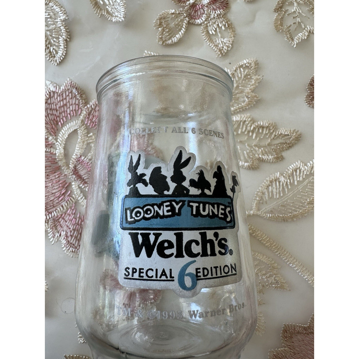Vintage 1995 Welch's Looney Tunes Marvin the Martian K-9 Jelly Jar Glass
