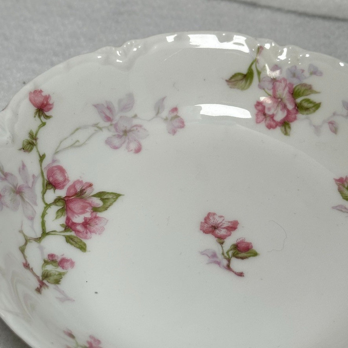 Set of 4 Haviland Limoges Schleiger 37 Berry Dessert Bowls 5" Pink Floral France