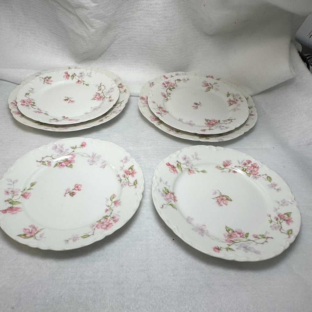 Set of 6 Antique Haviland Limoges Schleiger 37 Plates (2x 7.25" & 4x 6.25")