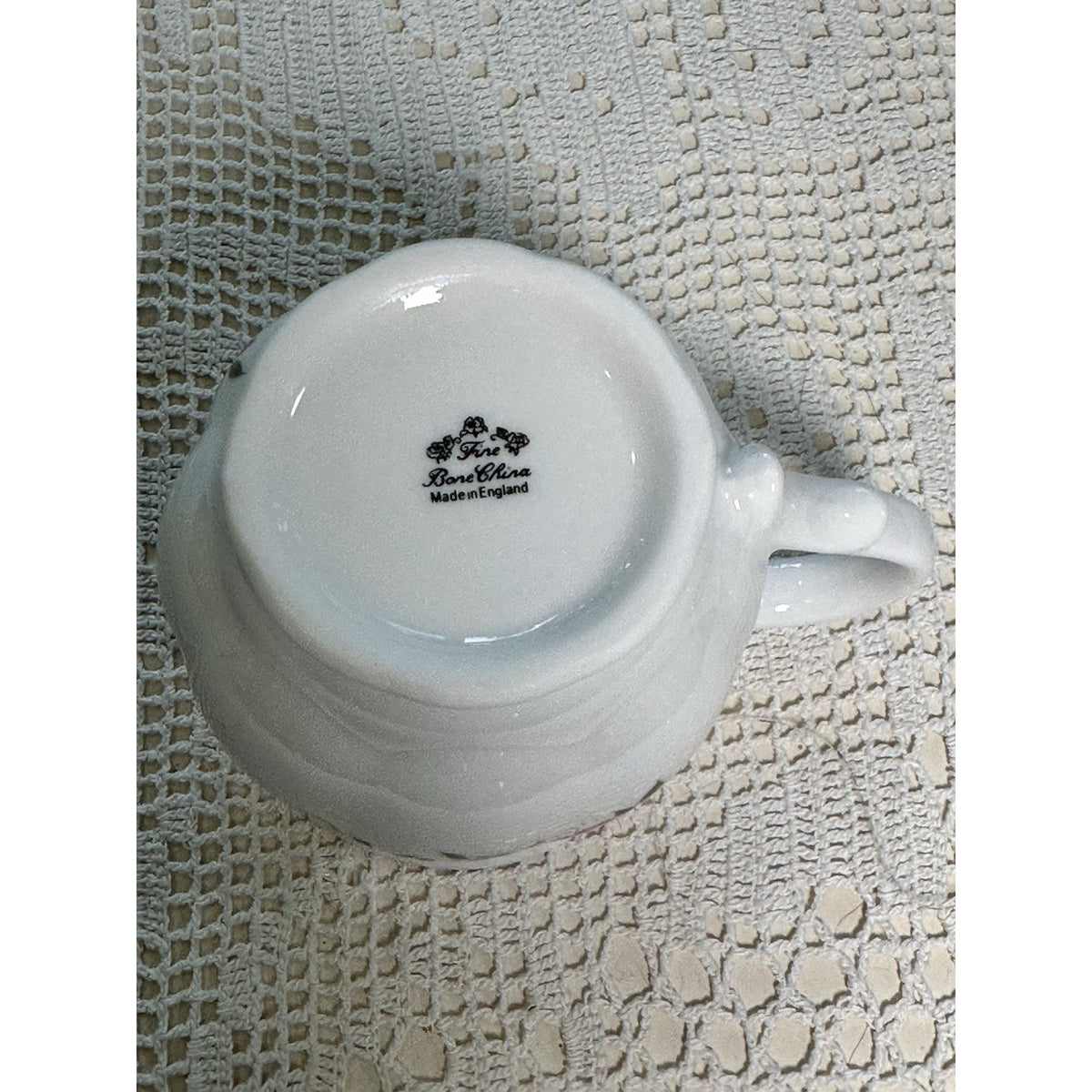 VTG English Fine Bone ChinaPink Cabbage Rose Floral Footed Cottagecore Teacup