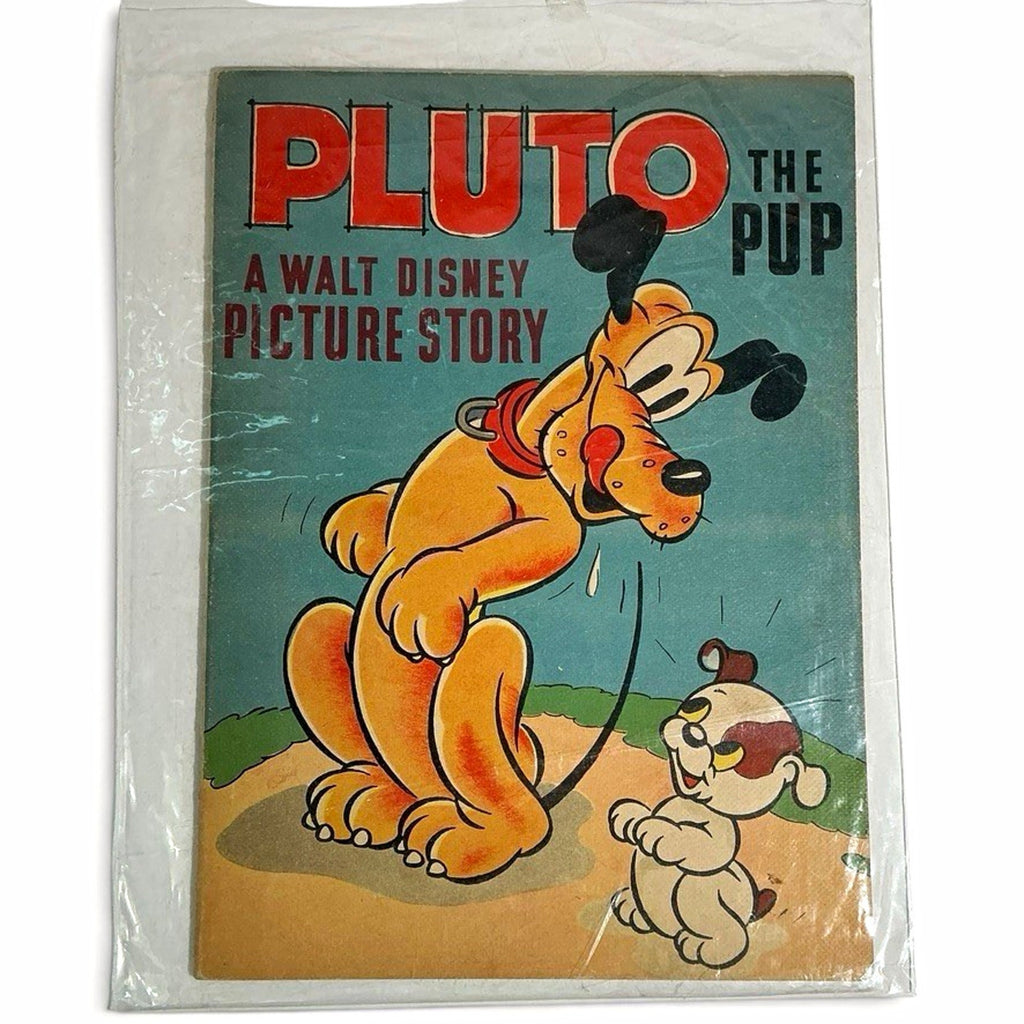 RARE VTG 1937 Pluto the Pup A Walt Disney Picture Story Book #894 Whitman Linen