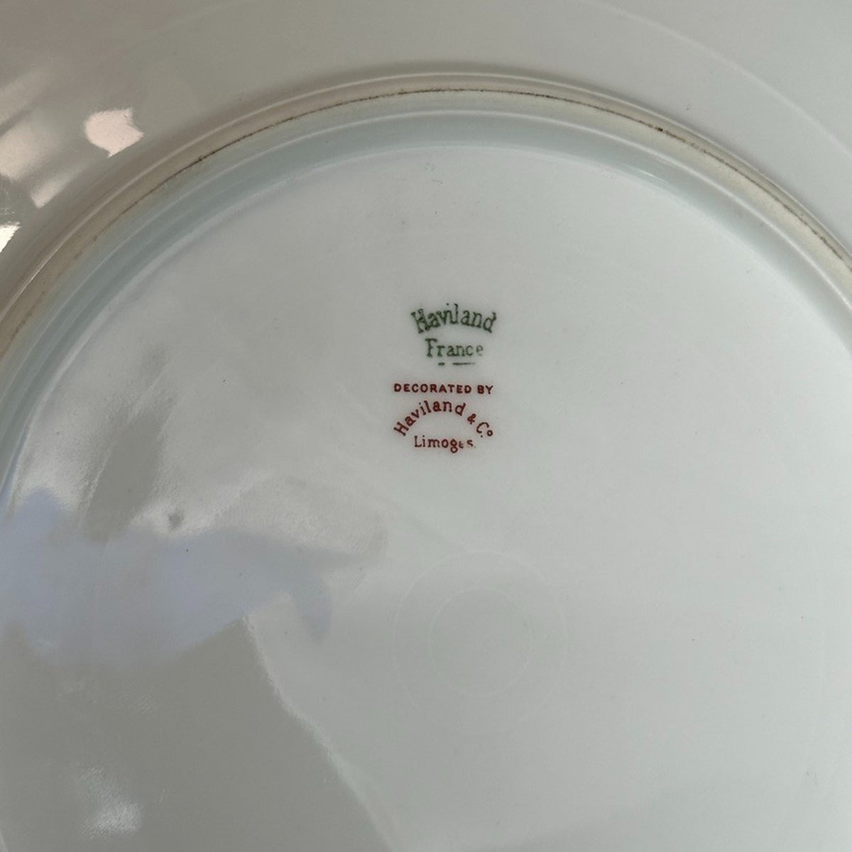 Pair of 2 Antique Haviland Limoges Schleiger 37 Dinner Plates 9.5" Pink Blossom