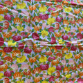 Vintage Jill Gordon Pelargonium Fabric Pink Blue 1 Yard Cottage Garden Westminster Free Spirit OOP Quilt Cotton Material Destash