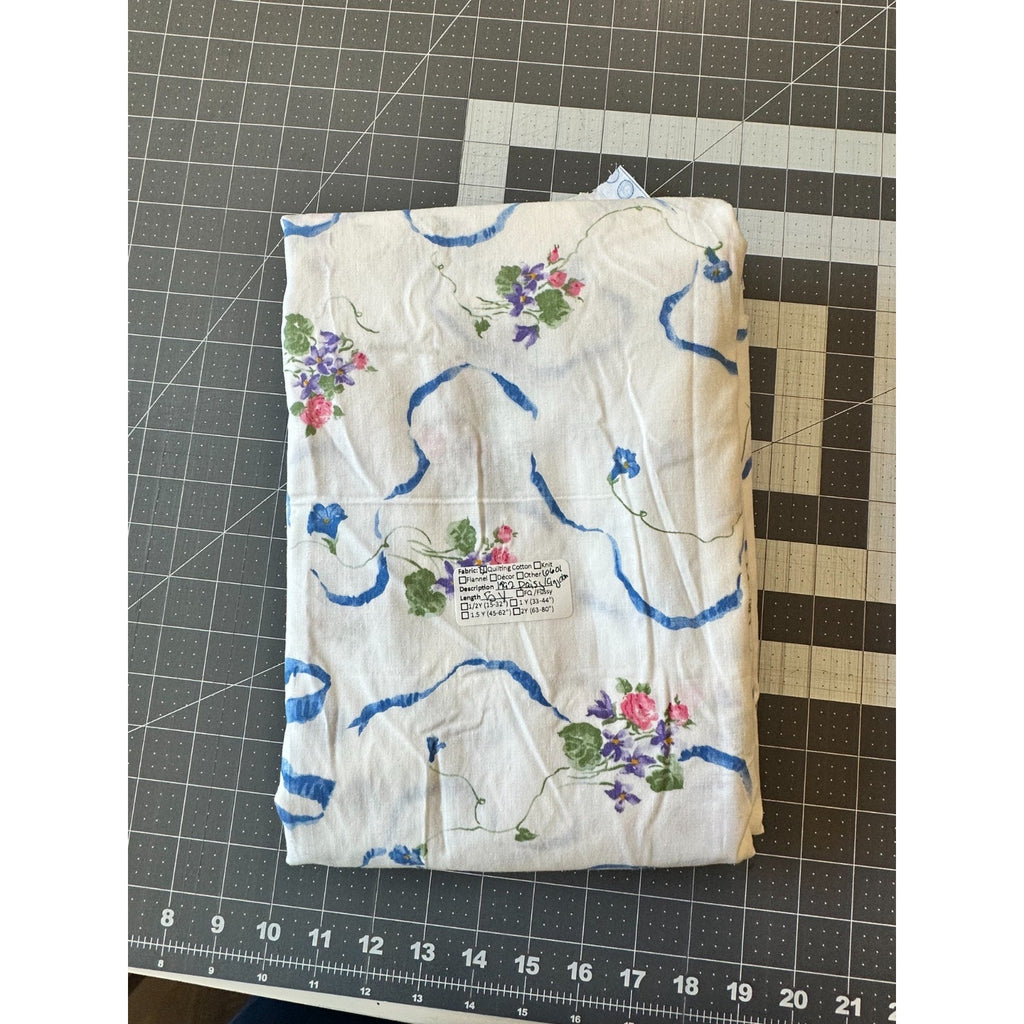 5Y VTG OOP 1992 Daisy Kingdom Country Garden Bouquet Floral Cotton Fabric 6601