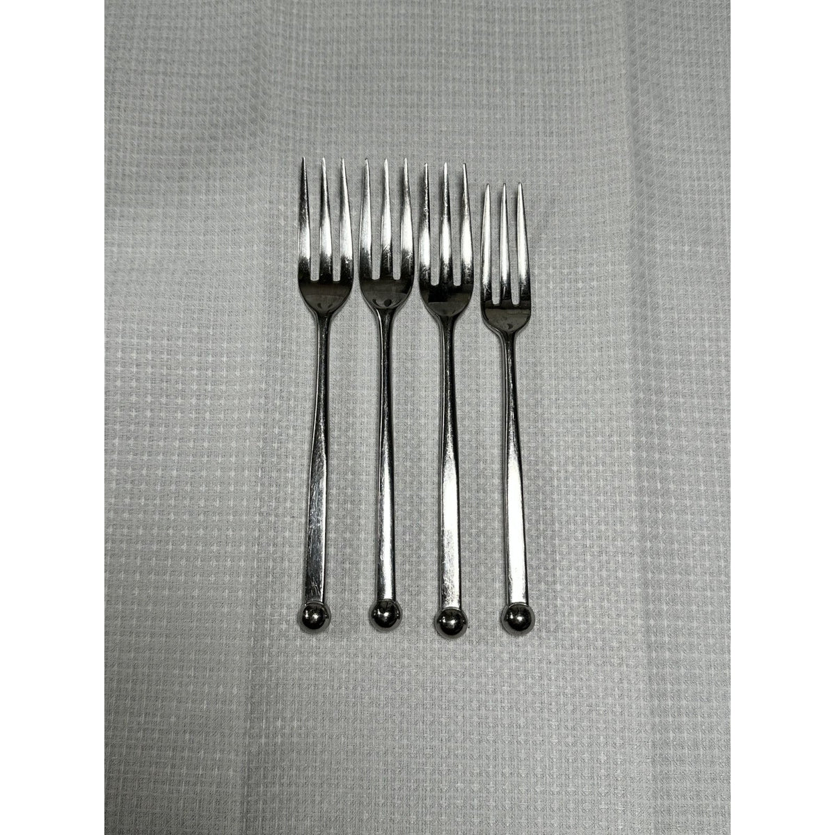 Sasaki Orbit Ward Bennett 3 Dinner 1 Salad Fork Vintage 18/8 Stainless Japan MCM