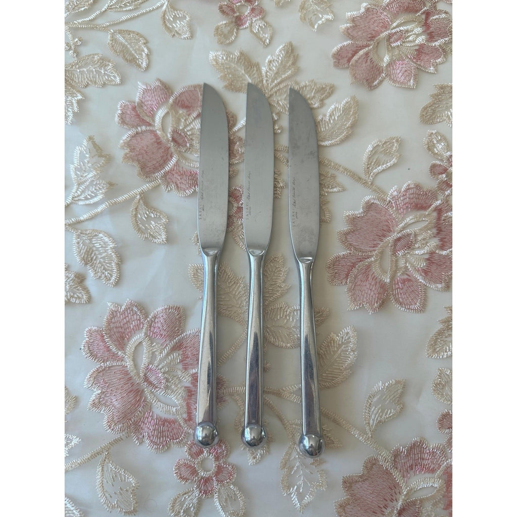 Sasaki Orbit Ward Bennett & Table Knives Vintage Stainless Japan MCM