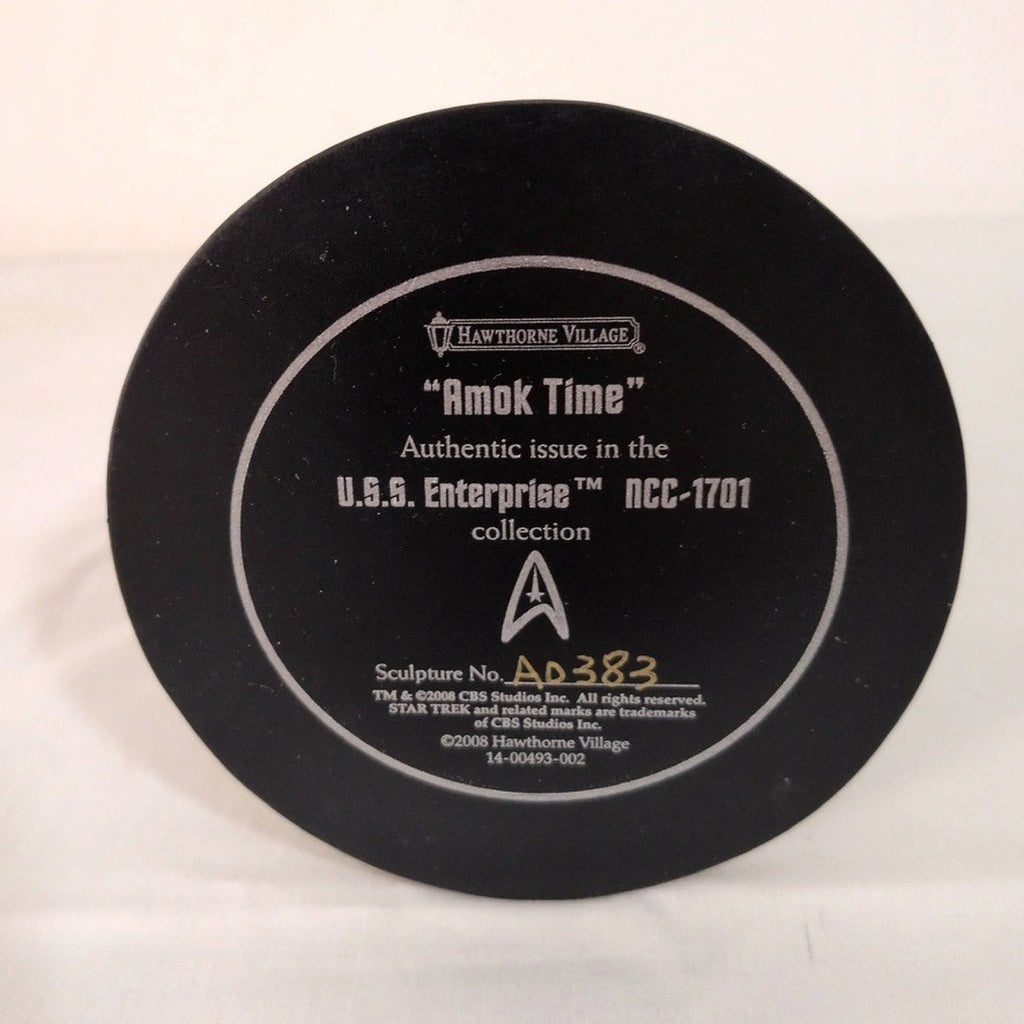 Hawthorne Village Star Trek Amok Time & Trouble With Tribbles USS Enterprise COA
