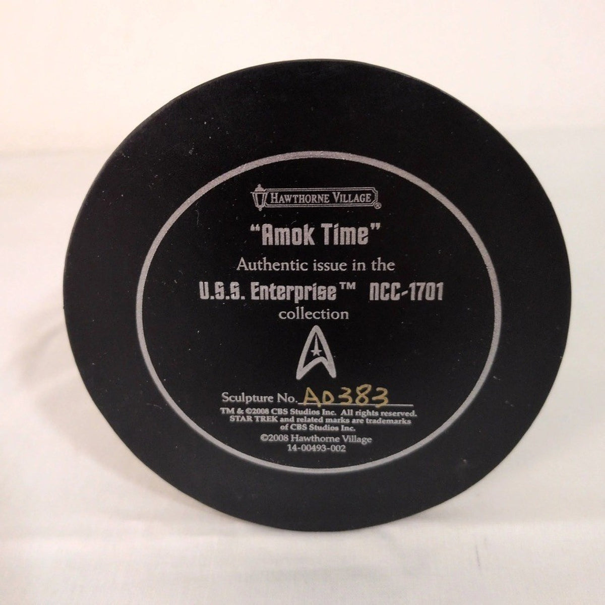 Hawthorne Village Star Trek Amok Time & Trouble With Tribbles USS Enterprise COA