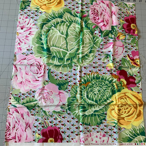 By 1/2 YD Kaffe Fassett CABBAGE and ROSE GP18 Original Issue Westminster fabric