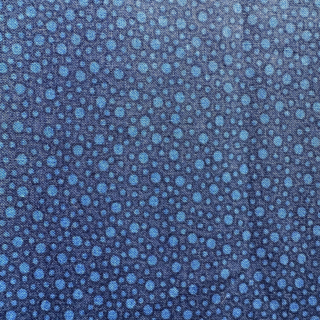 Joann Keepsake Calico Blue Dot Blender Quilting Cotton Fabric By The 1/2 Yard