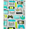 2 Yards Eugene Textiles Video Game Controller Grey Teal Quilting Cotton Fabric