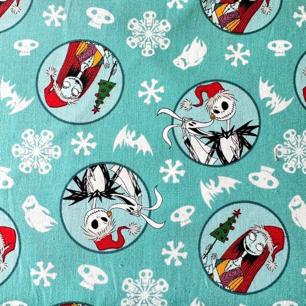 Disney Nightmare Before Christmas Fabric by the 1/2 Yard, Blue, Springs Creative