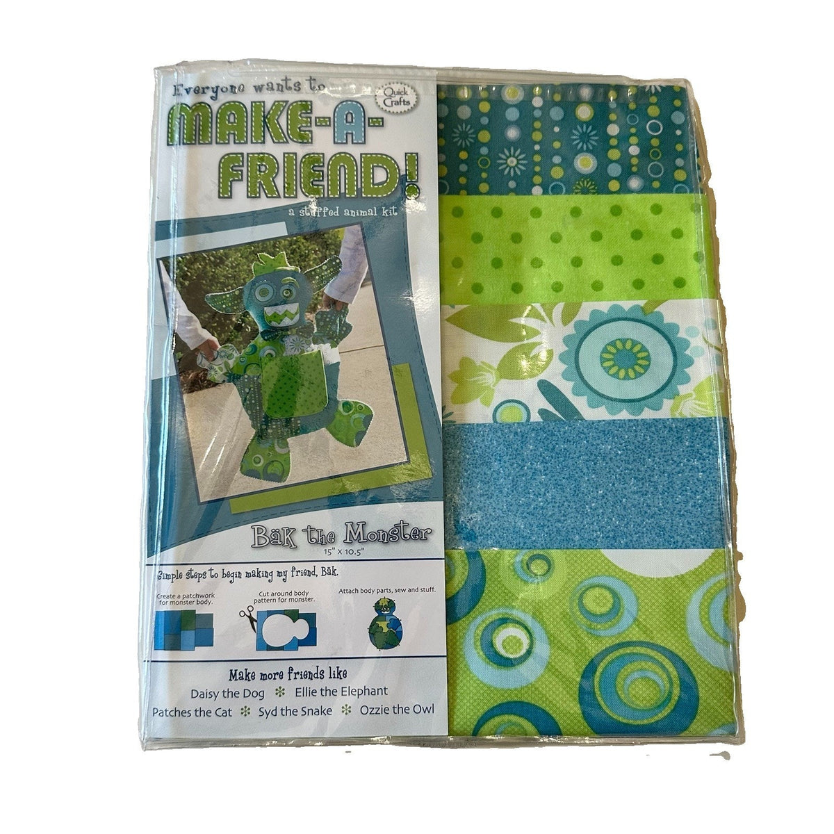 Quick Crafts Make-A-Friend Bak the Monster Stuffed Animal Kit