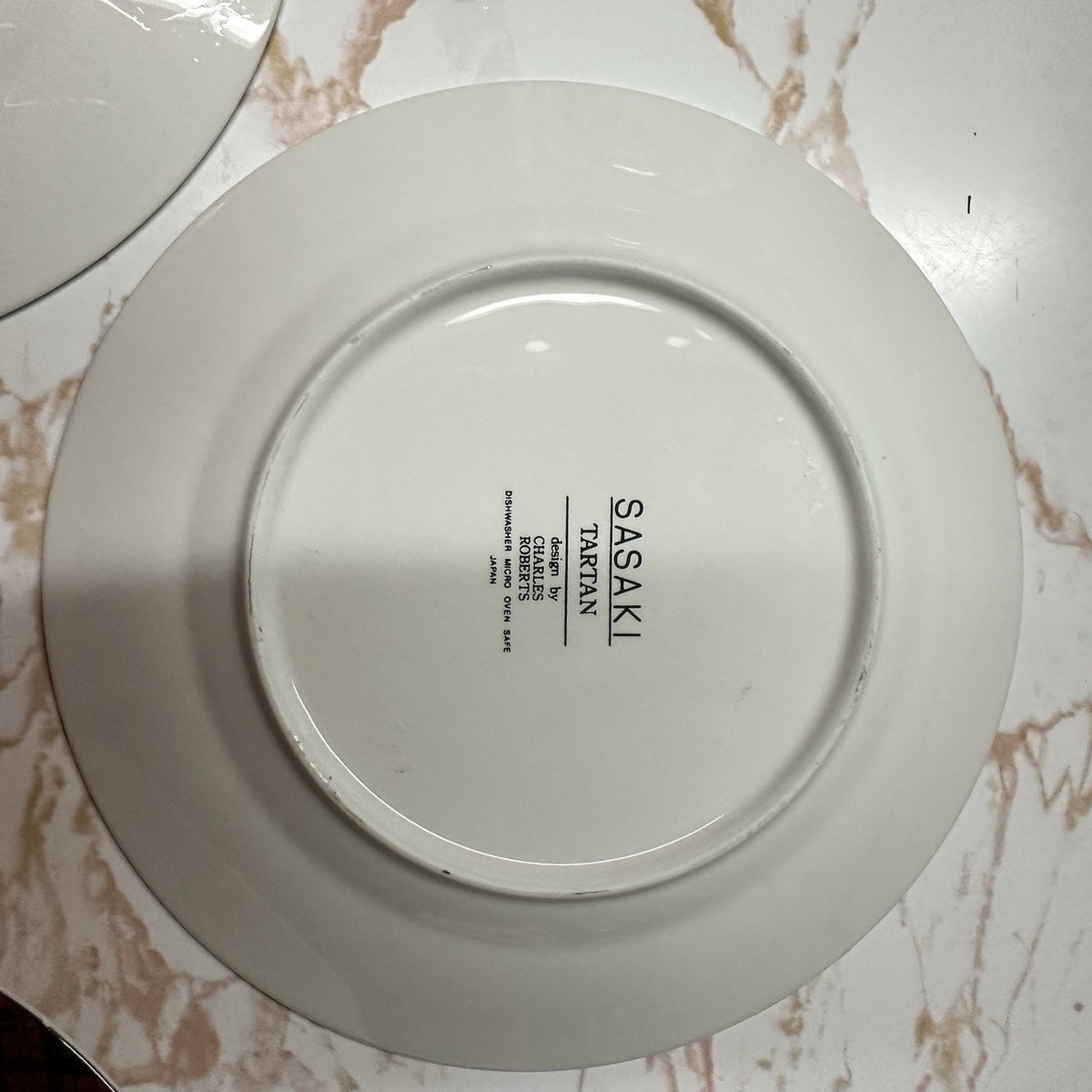 VTG Sasaki Tartan Plaid Christmas Dessert Plates Set of 3 Charles Roberts Japan