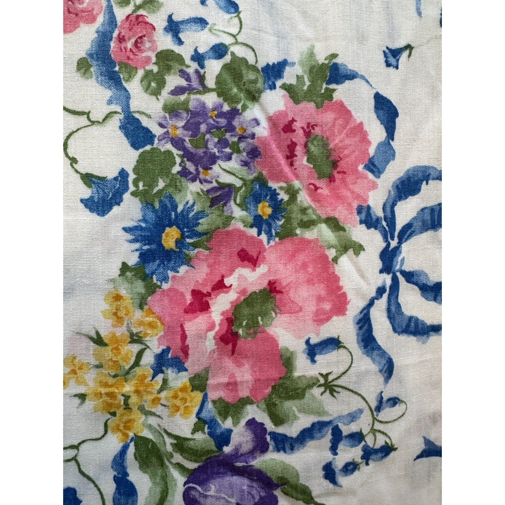 4.5Y VTG OOP 1992 Daisy Kingdom Country Garden Bouquet Floral Cotton Fabric 6601