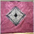 VTG Japanese Hand Dyed Shibori Floral Damask 66”x 48” Large Decorative Cloth