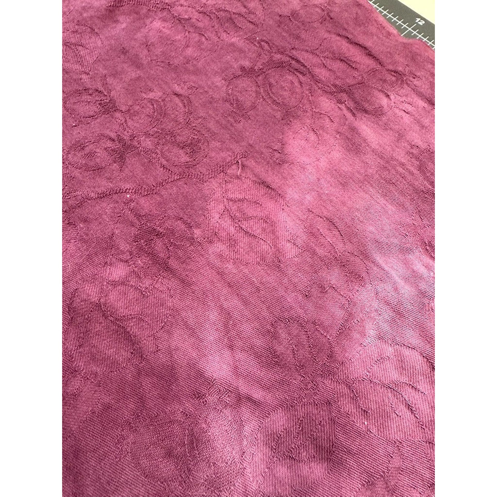 VTG Japanese Hand Dyed Shibori Floral Damask 66”x 48” Large Decorative Cloth