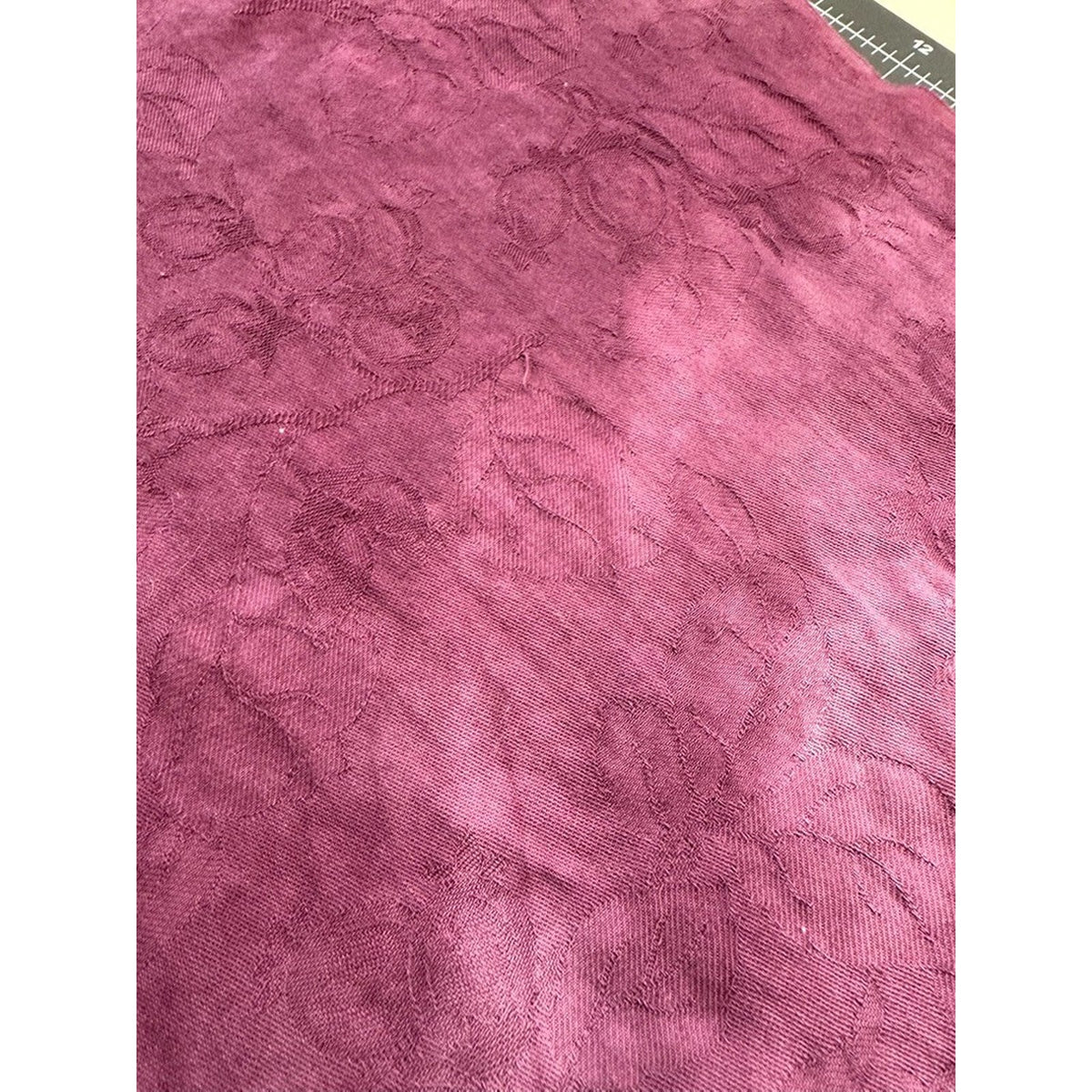 VTG Japanese Hand Dyed Shibori Floral Damask 66”x 48” Large Decorative Cloth