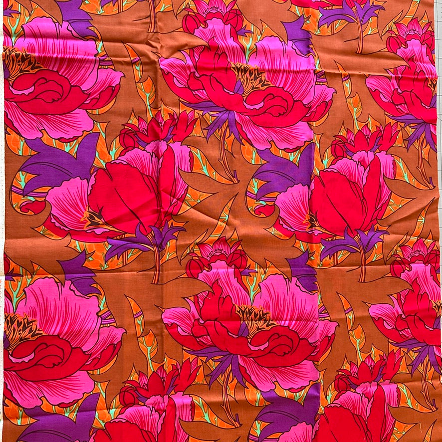 Phillip Jacobs Full Blown PJ28 Fabric 1 Yard | Kaffe Fassett Collective for Rowan Westminster | Large Scale Art Nouveau Floral Quilting Cotton