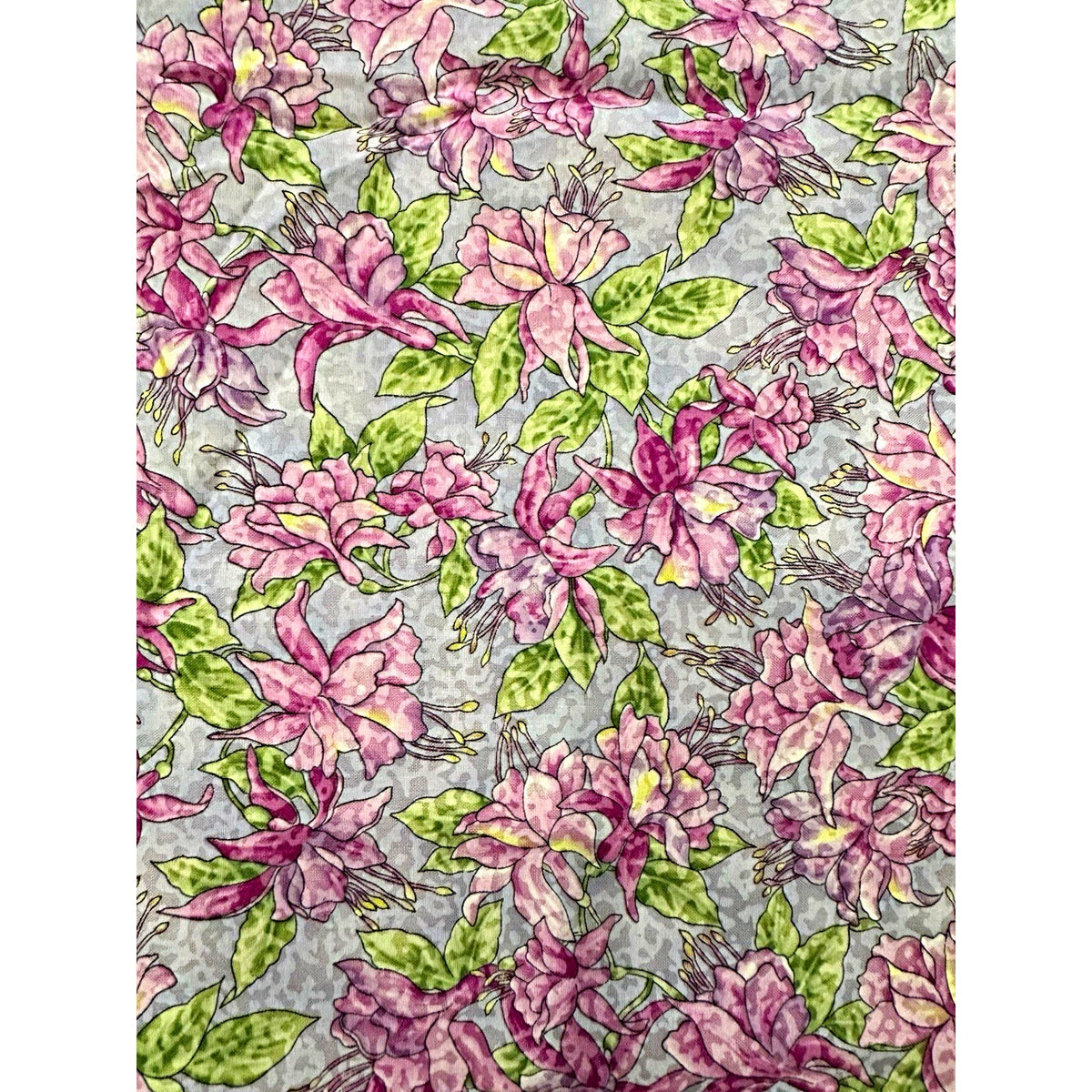 Hoffman Morning Mist Fuchsia Floral Fabric 90014 Quilting Cotton By the Yard