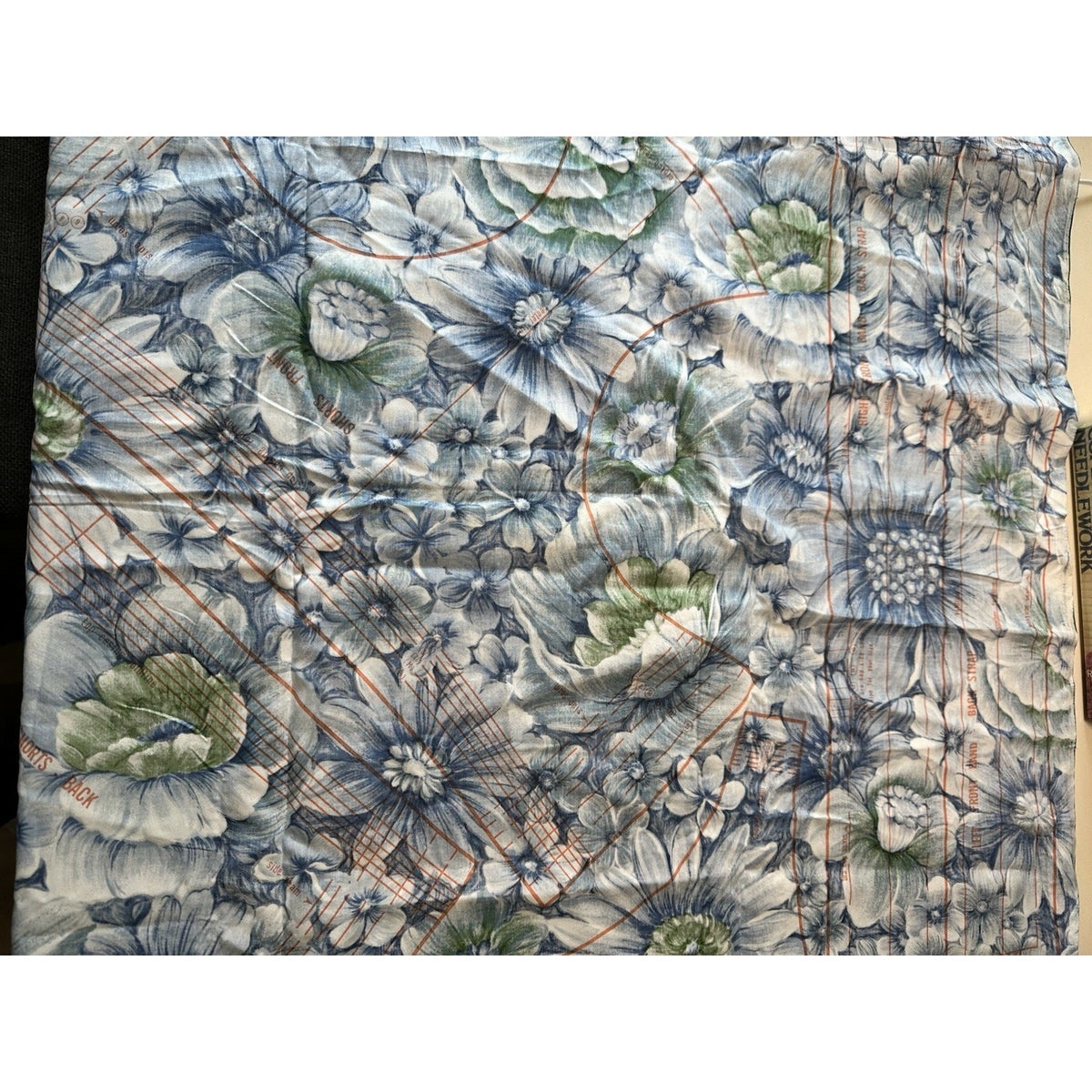 Vintage Cut & Sew Fabric Panel Hawaiian Floral Shorts Pattern HAWAIIPRINT