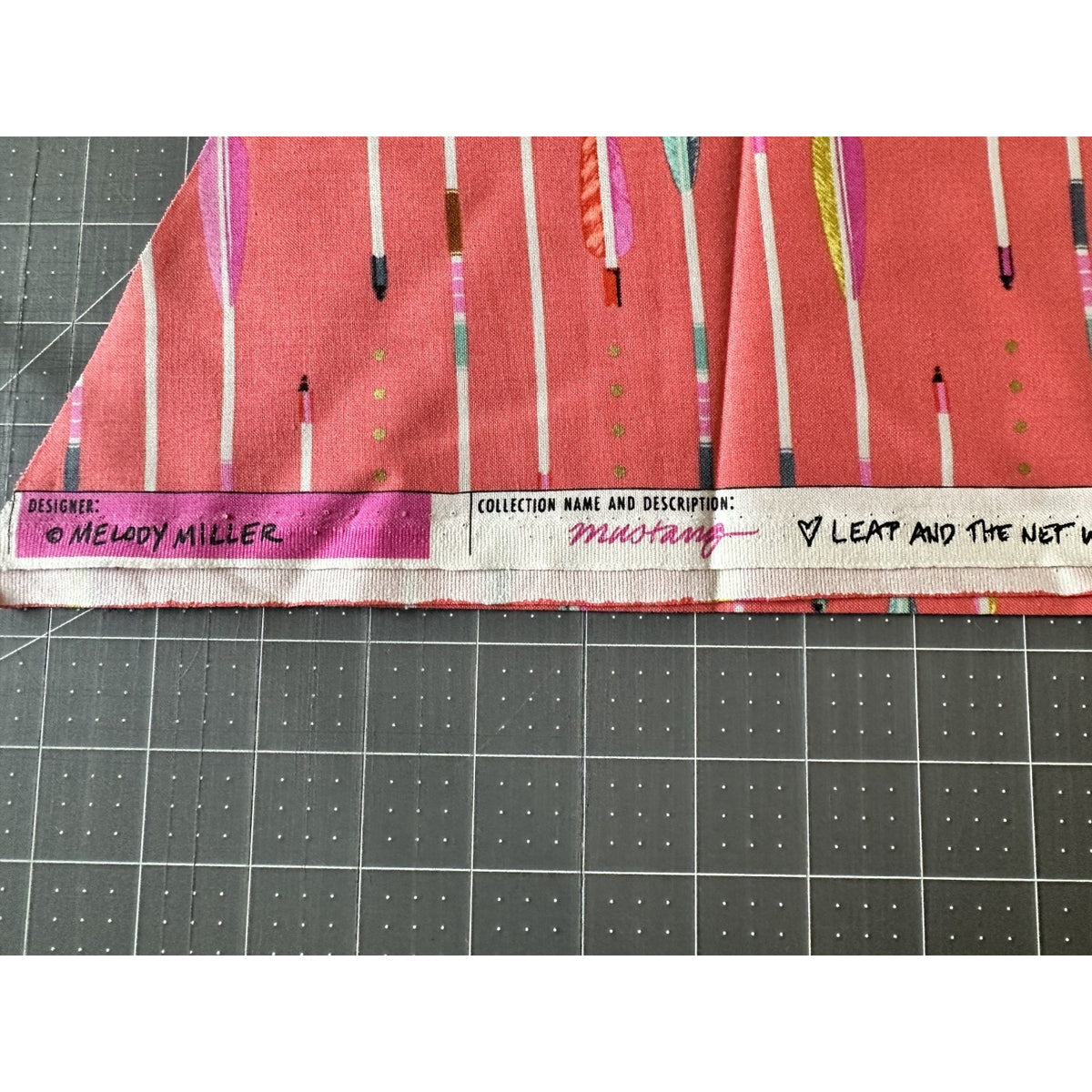 OOP 2014 Cotton + Steel /Melody Miller /"Mustang Arrows" Coral -24" HTF