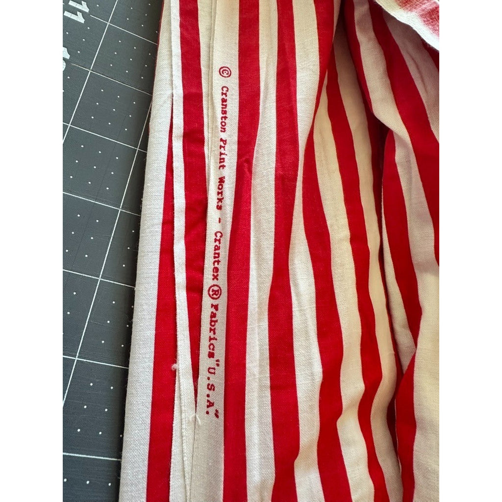 Vintage 1990s Americana Patriotic Fabric Lot 7.5 Yds Stripes Patriotic Cotton