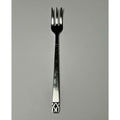Orleans Silver Stainless Steel Floral Handle Cocktail/Seafood Fork Japan, Silver