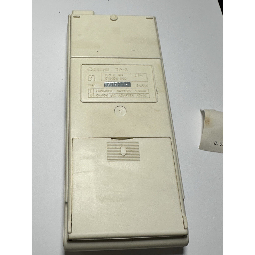 Working Canon TP-8 Pocket Printing Calculator, Small Keys/Display, Battery