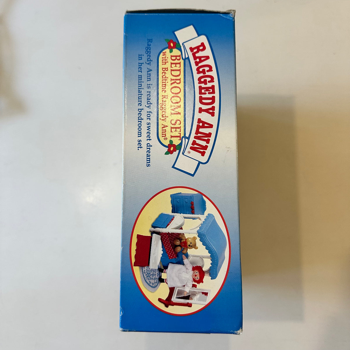 Vintage NIB 1997 Raggedy Ann Bedroom Set Kenner Hasbro Miniature Playset Doll House Furniture Canopy Bed Toy