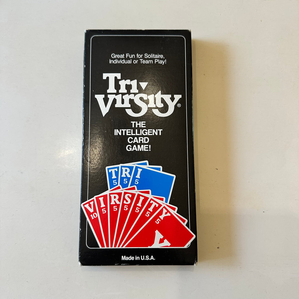 Vintage 1988 Tri-Virsity The Intelligent Card Game 100% Complete Tri-Vir Sales Rummy Word Board Game Solo Family Night