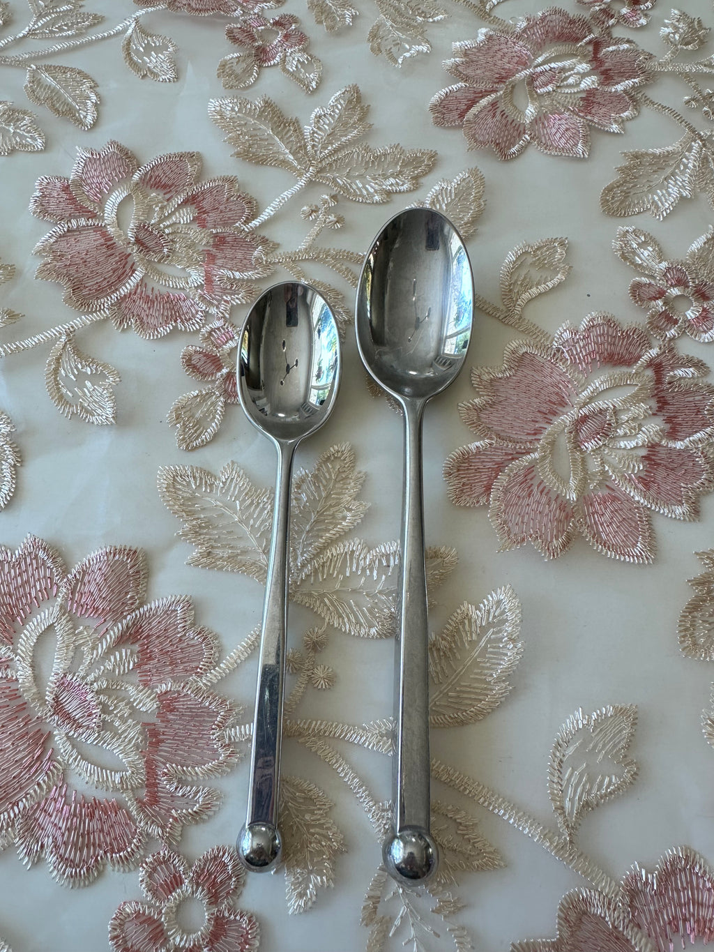 Sasaki Orbit Ward Bennett Teaspoon & Soup Spoon Vintage Stainless Japan MCM