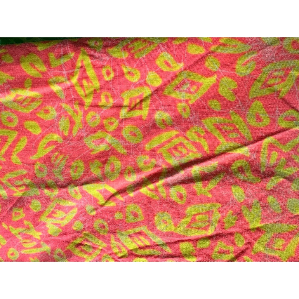 6.5 Yds Neon Quilting Cotton Fabric Lot Electric Lime Green Pink Yellow Destash