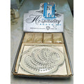 VTG 1950s Federal Glass Hospitality Snack Set Homestead Wheat Original Box