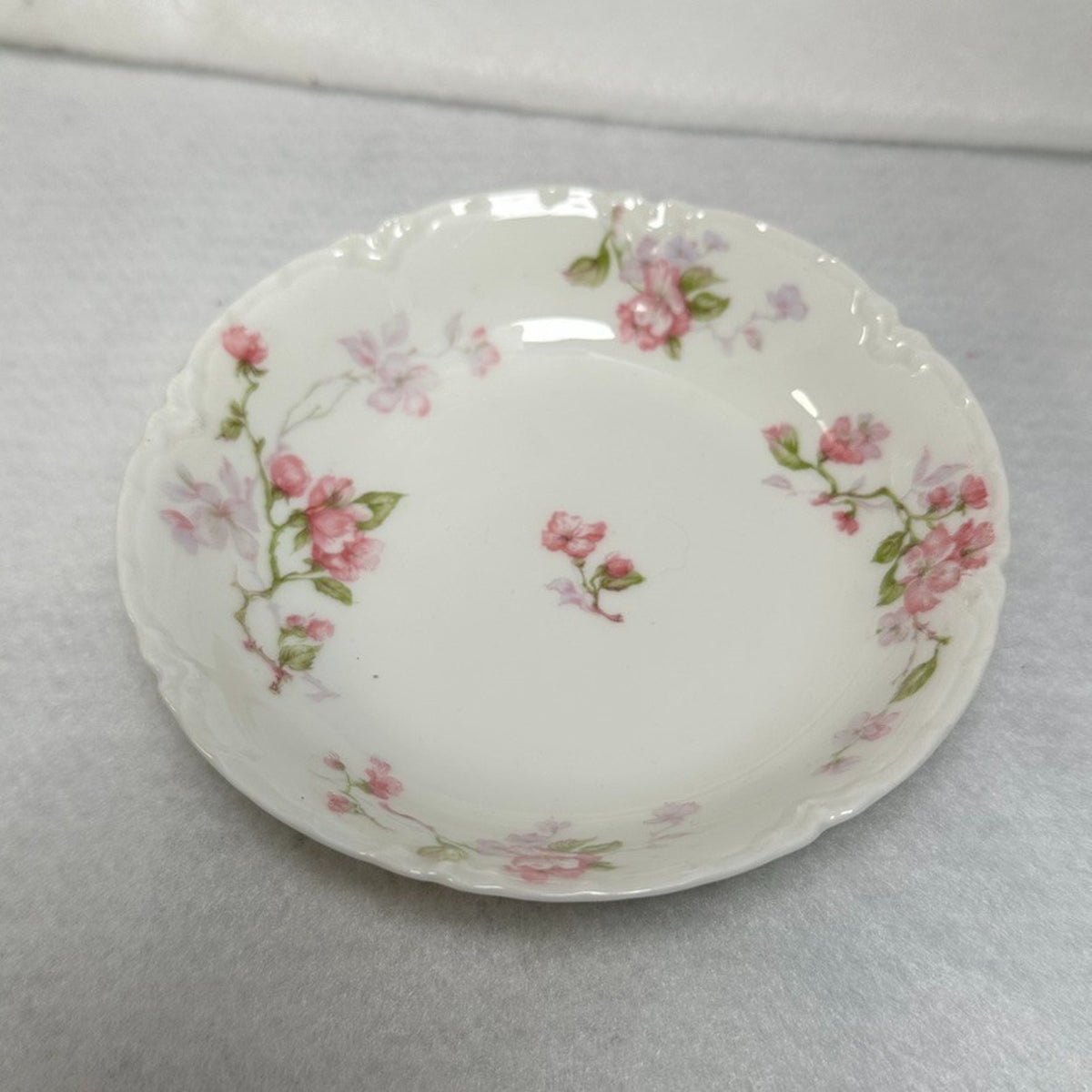Set of 4 Antique Haviland Limoges Schleiger 37 Deep Bowls 7.25" Pink Blossom