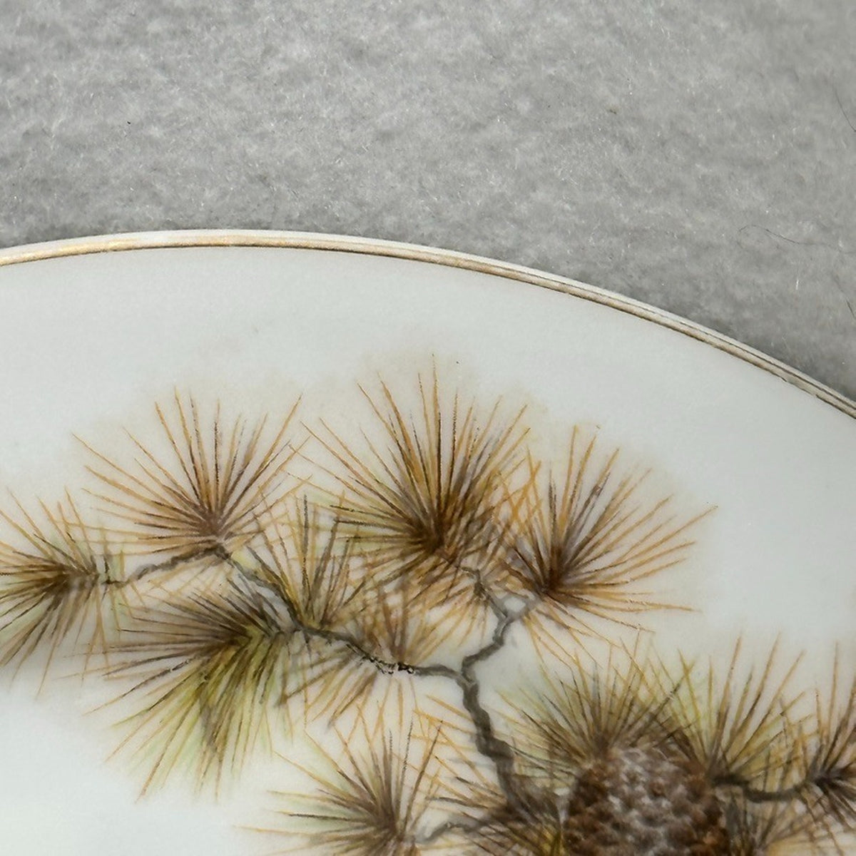 Vintage Gem China Japan Pinecone Teacups Saucers Plates Sugar Bowl Set