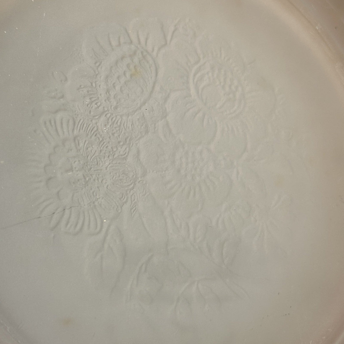 Lot of 2 VTG Mayfair Frosted Pink Depression Glass Serving and Relish Bowl Paint