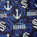 NHL Seattle Kraken Tone on Tone Cotton Fabric By The Half Yard 1199-KRA Hockey