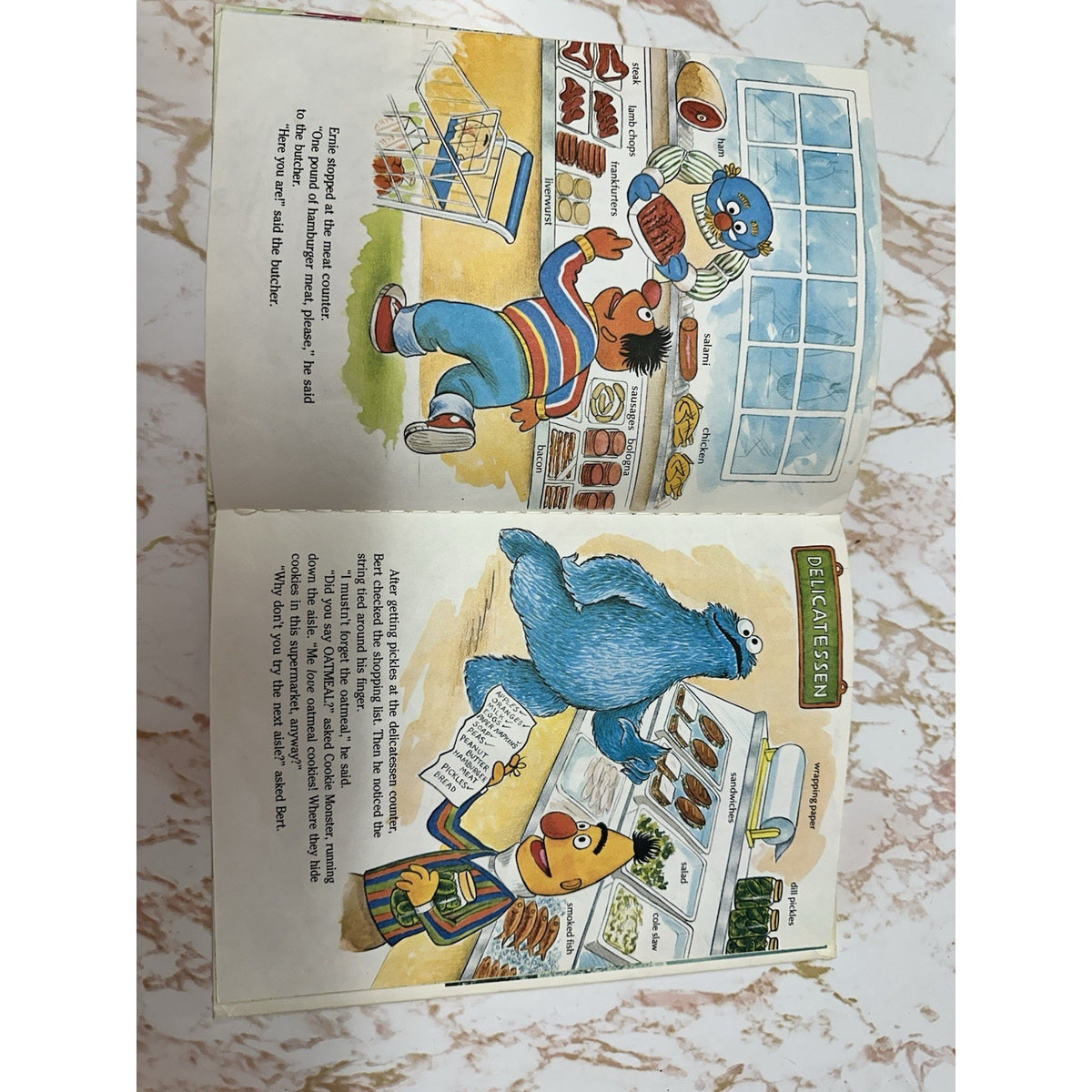 Vintage 1980 Sesame Street Dont Forget the Oatmeal Hardcover Book Golden Press