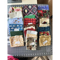 VTG Christmas Quilting Cotton Fabric Lot 25+ Prints 9 Yds, FQ, Scraps Destash