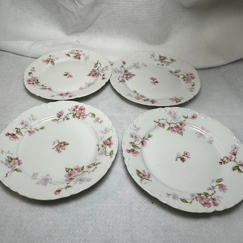 Set of 6 Antique Haviland Limoges Schleiger 37 Plates (2x 7.25" & 4x 6.25")