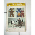 Uncut Simplicity 6062 Vintage Original Stuffed Animal Sewing Pattern Set