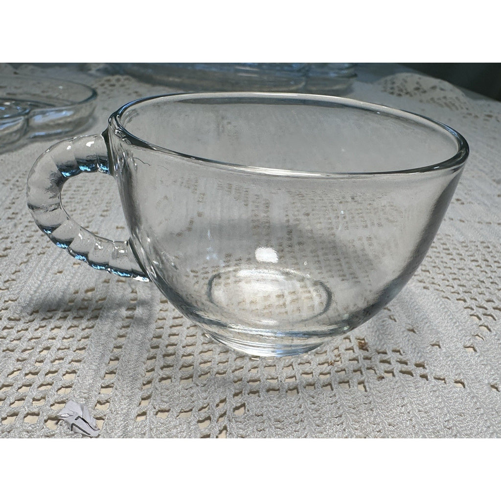 VTG 1950s Federal Glass Hospitality Snack Set Homestead Wheat Original Box